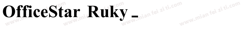 OfficeStar Ruky字体转换